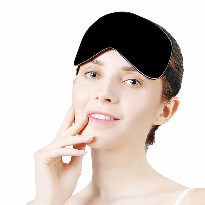 Personalized Eye Masks for Sleeping Add Photo Text Logo Name for Wedding Favor Satin Bachelorette Bridesmaid Gift Solid Black-Velvo Beauty