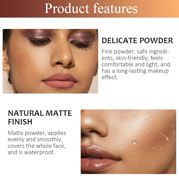 Pressed Matte Face Powder Makeup & Setting Powder for Poreless Wrinkle Blurring Contour Concealer Finishing,Lightweight,High Coverage,Shine Control, N.W 10g (04)-Velvo Beauty