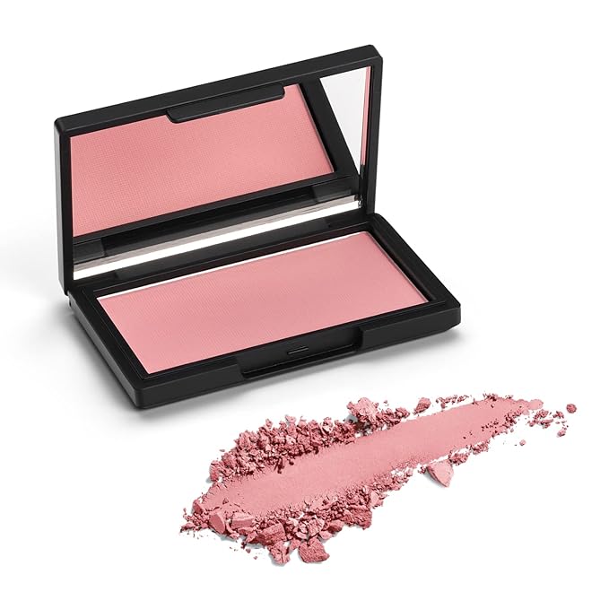 Makeup Powder Blusher - "Cotton Candy" - 4g / 0.141oz - Pigmented, Buildable, Lightweight Powder Blush for a Radiant, Healthy, Natural Glow. Versatile Shade - Dusty Pink - Matte-Velvo Beauty