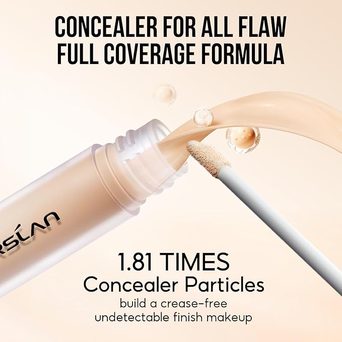 Hydrating Concealer - Full Coverage Matte Finish, 16H Long Lasting Corrects Dark Circles, Redness, Blemishes, 02 Nude-Velvo Beauty