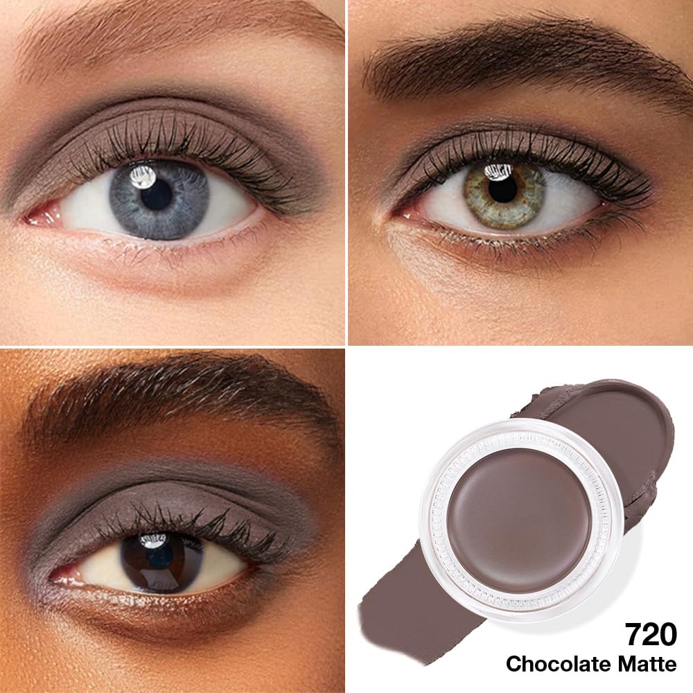 Kaely Single Cream Eyeshadow Pot, Chocolate Matte Eye Shadow for Older Women High Pigmented Waterproof, Natural Eyeshadow Palette Makeup Brightener, sombras en crema para ojos, Blendable, 720-Velvo Beauty