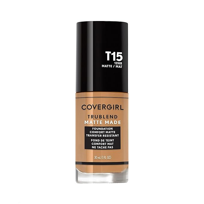 COVERGIRL TruBlend Matte Made Liquid Foundation, Golden Honey, 1 Fl Oz (Pack of 1)-Velvo Beauty