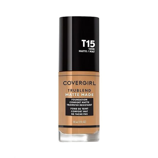 COVERGIRL TruBlend Matte Made Liquid Foundation, Golden Honey, 1 Fl Oz (Pack of 1)-Velvo Beauty