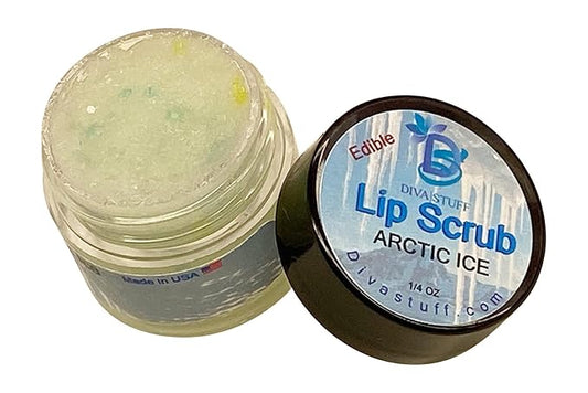 Diva Stuff Ultra Hydrating Lip Scrub for Soft Lips, Gentle Exfoliation, Moisturizer & Conditioner, ¼ oz - Made in the USA (Arctic Ice)-Velvo Beauty