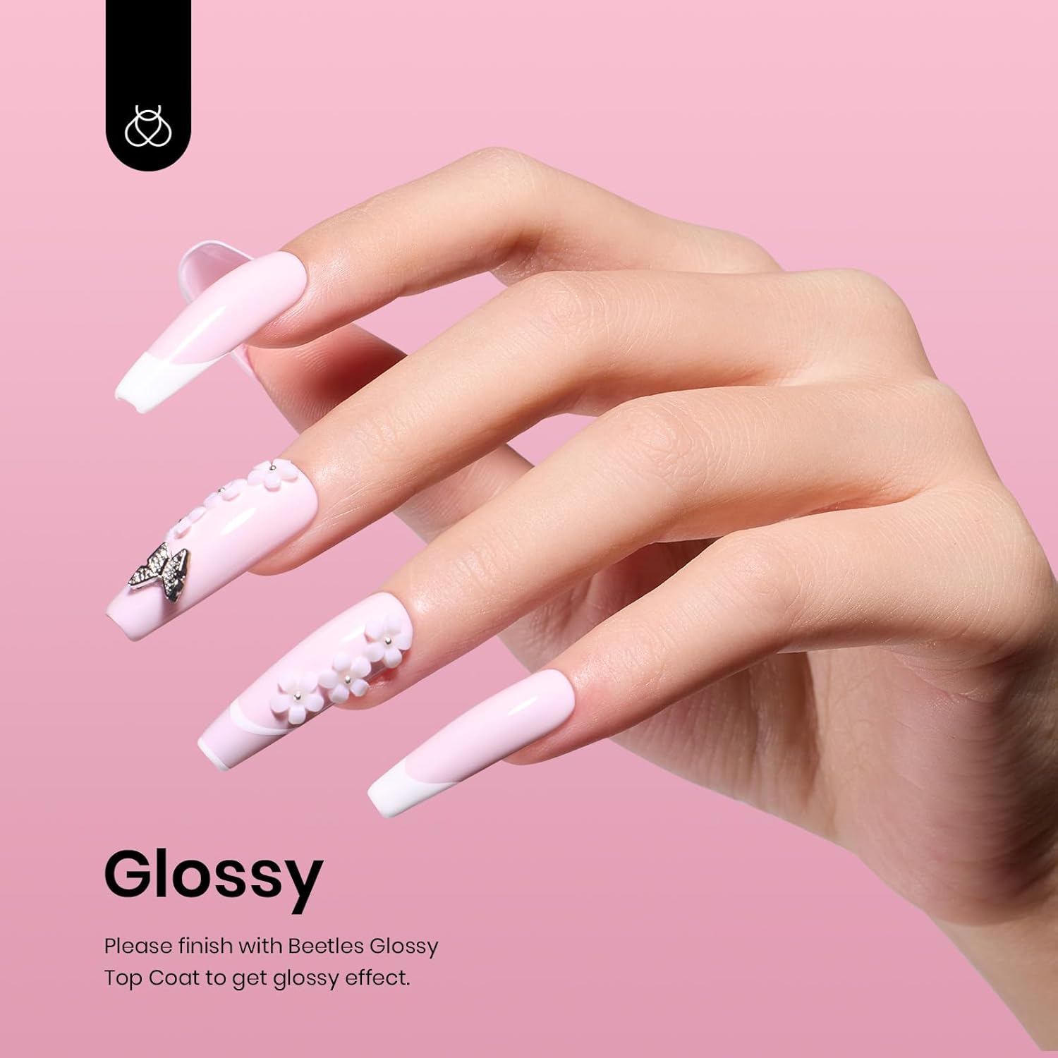 Beetles Pink Gel Nail Polish, Barely Pink Gel Polish Soak Off LED Nail UV LED Lamp Pastel Nail Art Manicure Salon DIY Home 0.51Oz Gift for Women-Velvo Beauty