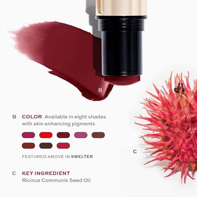 MAKE Beauty Heat Stroke Cream Blush Stick for Cheeks with Natural Hydrating Dewy Finish. Creamy Gel Blush Balm - Shade Feverish, Classic Red Cheek Tint-Velvo Beauty