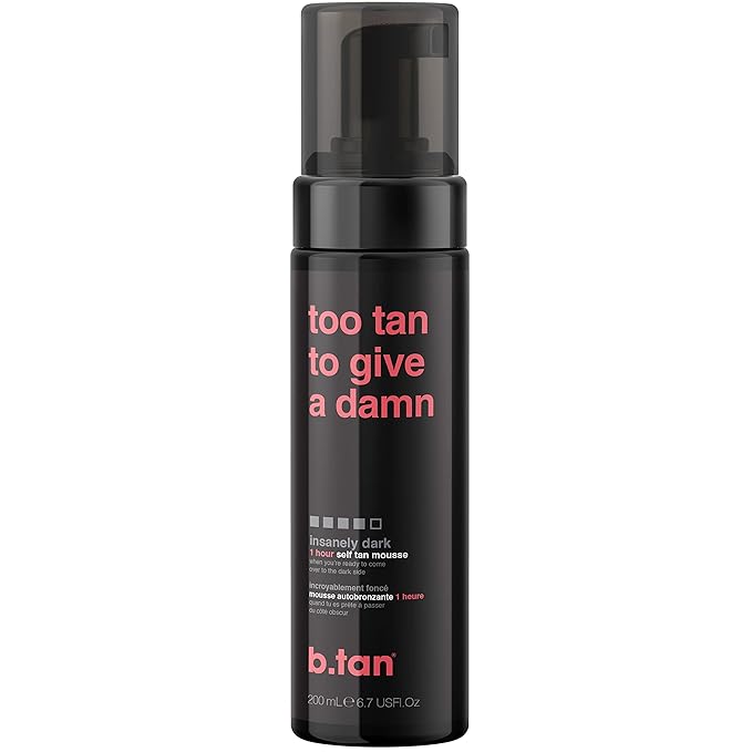 b.tan Ultra Dark Self Tanner Mousse | Too Tan - Best, 1 Hour Express Sunless Tanning Foam, Gold Bronzing Glow, No Fake Tan Smell, Face & Body, Vegan, Cruelty & Paraben Free, 6.7 Fl Oz-Velvo Beauty