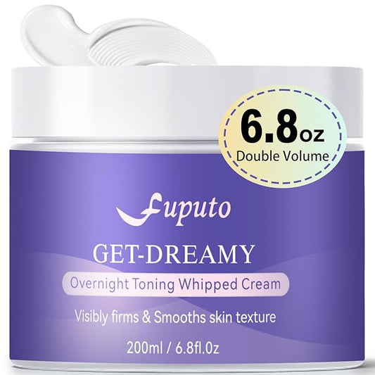 Get Dreamy Overnight Toning Whip - Body Firming Cream for Women, 6.76 oz Sleep & Sculpt Night Cream, Reduces the Appearance of Body Skin Laxity for Mulated for All Skin Types (200ml)-Velvo Beauty