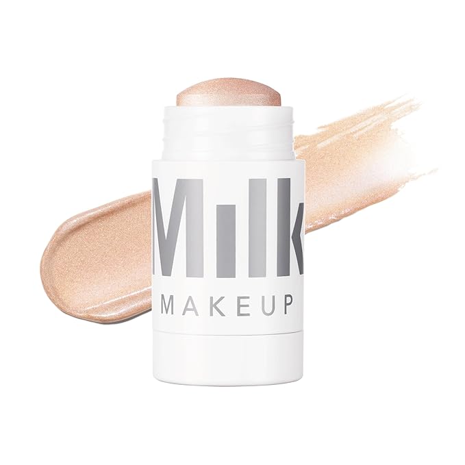 Milk Makeup Highlighter, Turnt (Golden Peach) - 0.21 oz - Dewy Cream Highlighter Stick - Blendable & Buildable - 1,000 Swipes in Every Stick - All Skin Types - Vegan, Talc Free & Cruelty Free-Velvo Beauty