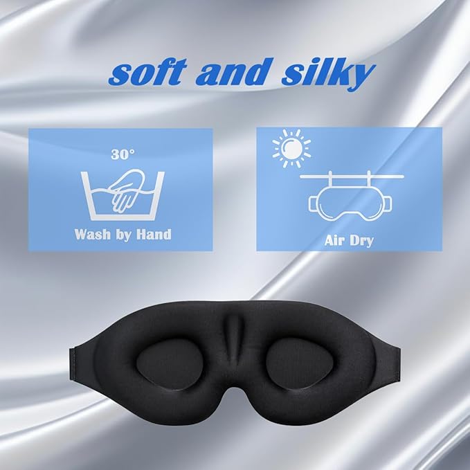 Eye Mask for Lash Extensions, Eye Mask for Sleeping, Soft Breathable Eyelash Sleeping Mask for Extensions with Adjustable Elastic Strap for Flight Nape-Velvo Beauty