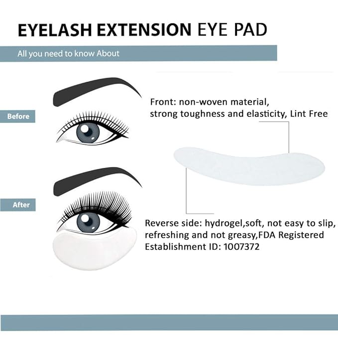 55 Pairs Set, Under Eye Hydrogel Pads, Professional Lint Free Eye Mask Eyelash Extension Gel Patches Kit for Adhesive Lash Beauty Tool (Green)-Velvo Beauty