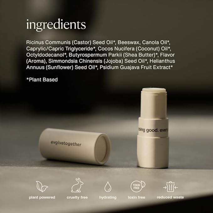 evolvetogether Lip Balm for Women & Men | Plant-Powered Hydration with Calming Lavender | Multi-Use Stick for Lips, Cuticles, Cheeks | Cruelty-Free, Paraben-Free | Made in USA (Anguilla, 1 Oz)-Velvo Beauty