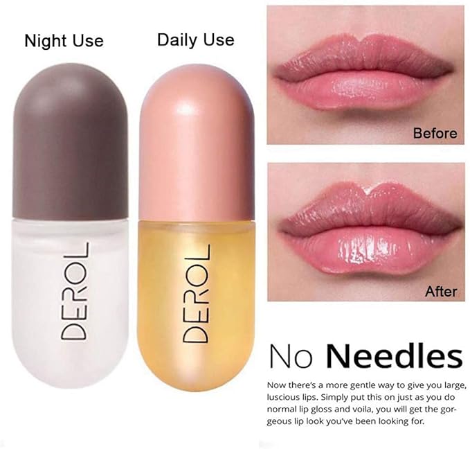 Lip Plumper Set, Day and Night Lip Plumper Gloss/Plumping Lip Balm/Lip Cosmetics Lip Mask for All Day-Velvo Beauty