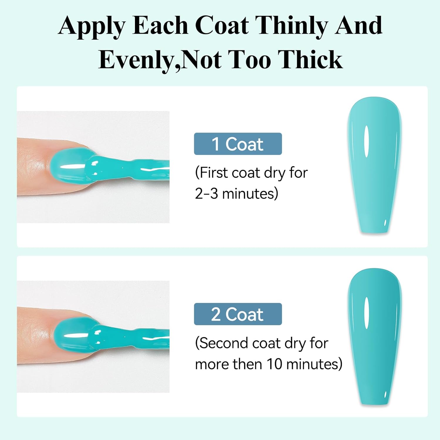 Quick Dry Nail Polish, Pastel Green Nail Lacquer Regular Fast Dry Fingernail Polish Bulk Non Gel Long-Lasting DIY Salon Gift For Women-Velvo Beauty