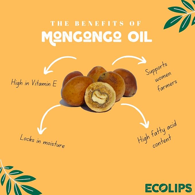 Mongo Kiss Shimmering Lip Balms (6 tubes, 2 packs) by Eco Lips 100% Natural Lip Balms featuring Organic Mongongo Oil, Cotton Candy, Sherbet and Blueberry Pie flavors - Made in USA.-Velvo Beauty