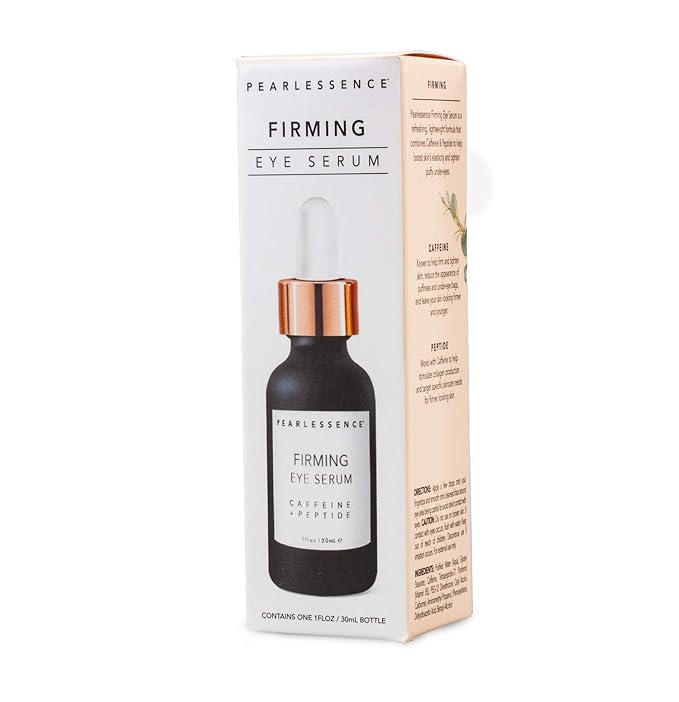 Pearlessence Firming Eye Serum with Caffeine + Peptide – Rejuvenates Puffy Eyes & Reduces Under Eye Bags | Made in USA & Cruelty Free (1oz)-Velvo Beauty