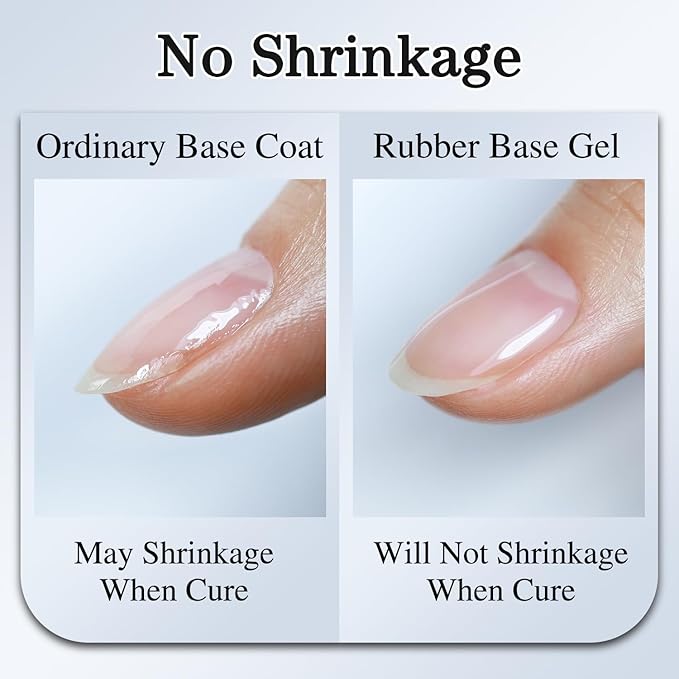 Double Rhythm 0.5Oz Nail Strengthener Rubber Gel Nail Polish 15ml Clear Builder in a Bottle Nail Thickening Extension Hard Structure Gel Glue (Clear 8 in 1-1)-Velvo Beauty