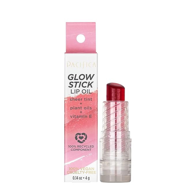 Pacifica Glow Stick Lip Oil - Rosy Glow Women 0.14 oz-Velvo Beauty