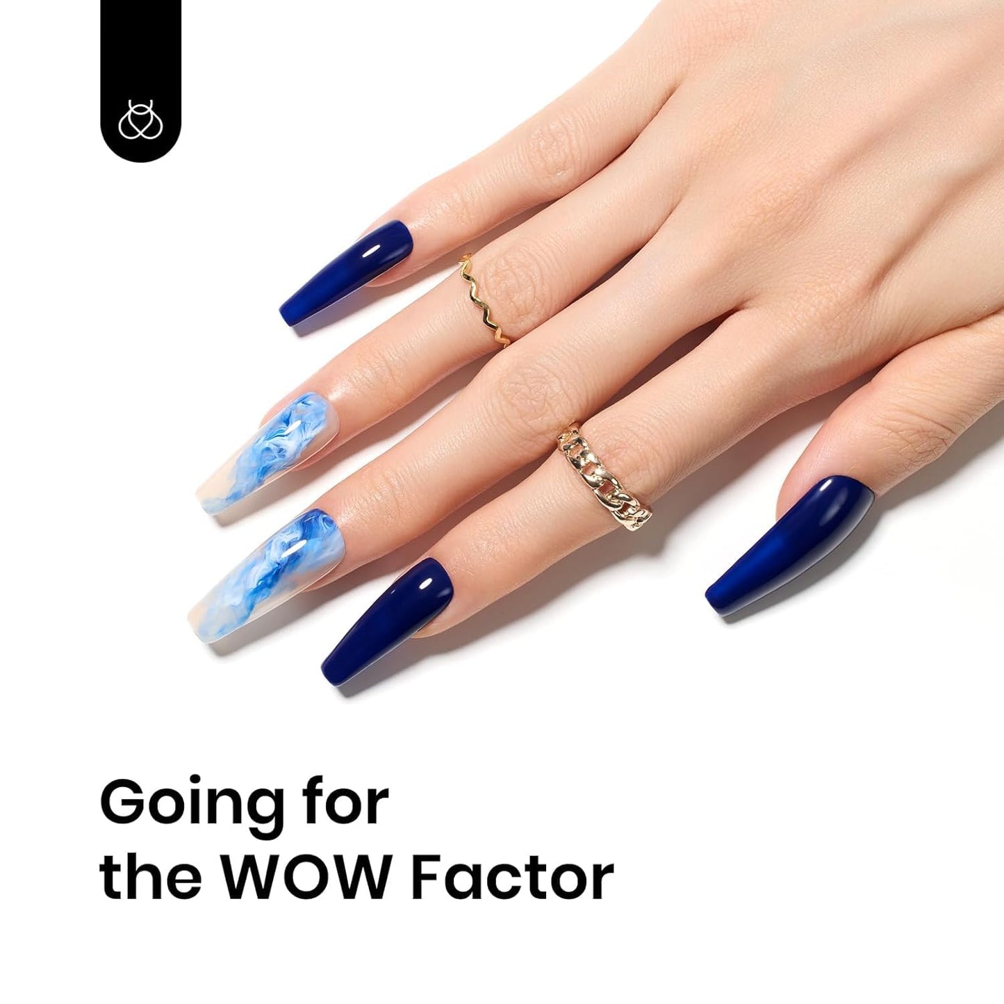 Beetles Navy Blue Gel Nail Polish, 15ml Midnight Ocean Dark Blue Soak Off Uv LED Nail Lamp Gel Nail Polish Manicure Salon and DIY at Home-Velvo Beauty