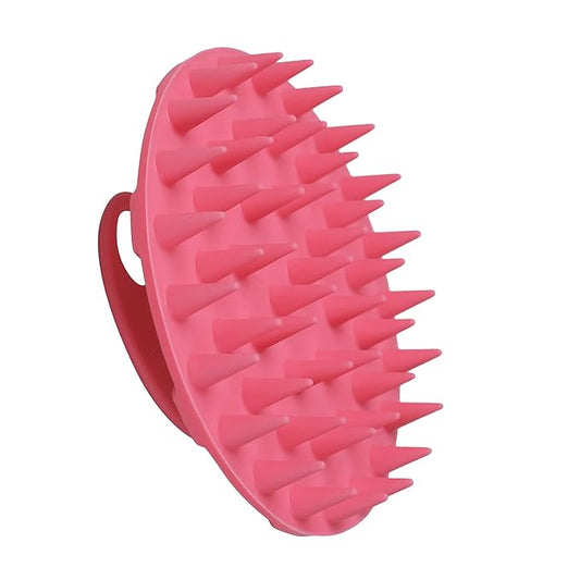 INNERNEED Scalp Massager Shampoo Brush, Wet & Dry Manual Scalp Care Head Scrubber Hair Washing, Soft Silicone Bristles, for Hair Growth, Dandruff Removal, Comfortable for All Hair Types (Pink)-Velvo Beauty