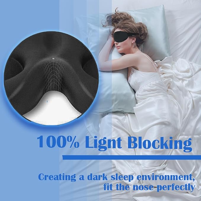 Eye Mask for Lash Extensions, Eye Mask for Sleeping, Soft Breathable Eyelash Sleeping Mask for Extensions with Adjustable Elastic Strap for Flight Nape-Velvo Beauty