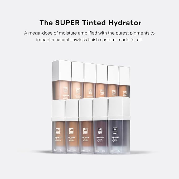 U Beauty The Super Tinted Hydrator Hyaluronic Acid Moisturizing Cream - Mega-Dose Skin Hydrator for Supple, Smooth, and Softer-Looking Skin For Up To 48 Hours - Shade 7-1.0 oz-Velvo Beauty