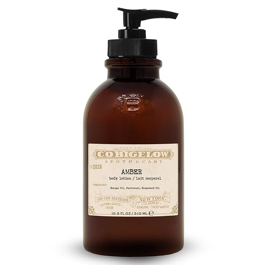 C.O. Bigelow Iconic Collection Amber Body Lotion, Scented Body Cream with Grapeseed Oil and Shea Butter, 10.5 fl oz-Velvo Beauty