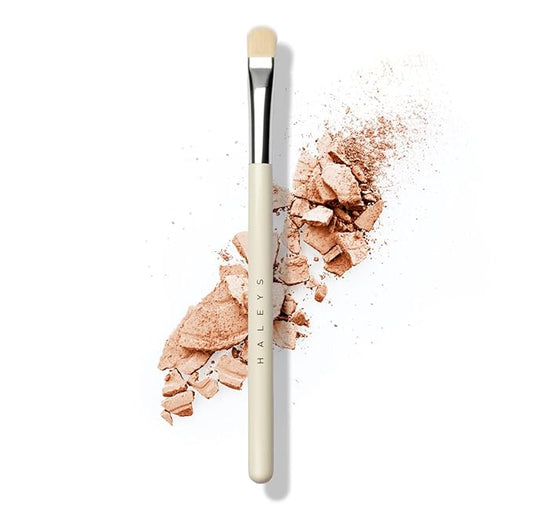 HALEYS Lid Eyeshadow Brush, Medium Flat Tapered Brush, Easy Blending and Shading for Building Eyeshadow Color, High-end Synthetic Bristles, Multi-tasking, for Cream and Powder Makeup, Vegan + CF-Velvo Beauty