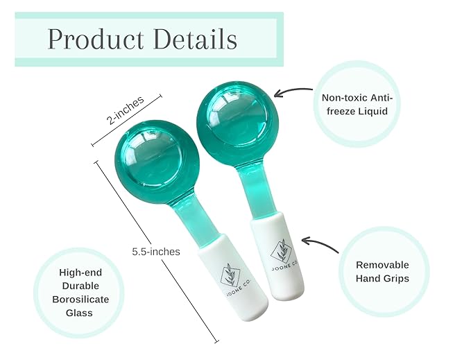 Ice Globes for Face - 2 Pack Cryo Globes for Face, Neck, & Eyes - Skin Care Tools for Dark Circles, Wrinkles, & Collagen Production - Facial Globes for Daily Beauty Routines-Velvo Beauty