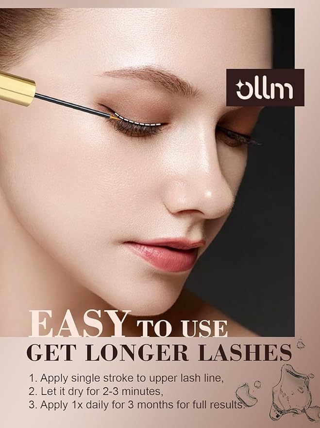 Lash Serum for Eyelash Growth - Natural Lash Enhancing Treatment for Thicker Longer Fuller Looking Eyelashes & Advanced Formula Vegan & Cruelty-Free for Sensitive Eyes, Nightly Use Girls (5ML)-Velvo Beauty