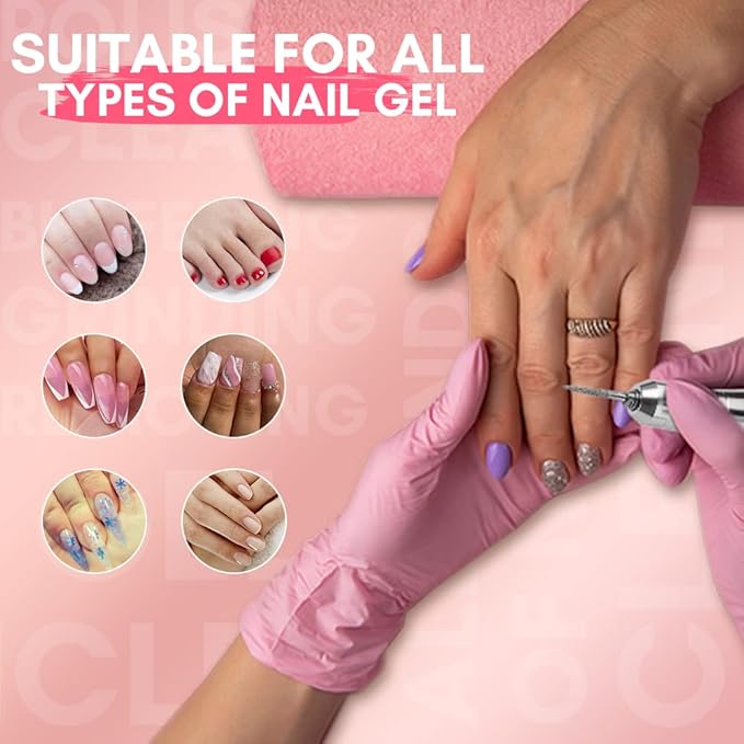 Makartt Nail Drill - Portable Electric Nail File Machine Geneviere E File Pink JD700 Professional 30000RPM Manicure Drill for Acrylic Nails Poly Nail Gel Polish Beauty Gift-Velvo Beauty