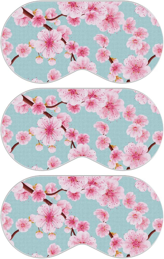 SMUG Satin Sleep Mask & Eye Mask - Deep Dream Sleep Masks for Women & Men - Soft Sleeping Eye Mask to Nourish Skin, & Reduce Dark Circles - Eye Sleep Mask to Block Out Light - Cherry Blossom 3-Pack-Velvo Beauty