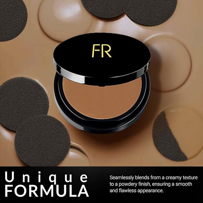 Cream To Powder Foundation by Flori Roberts, Full Coverage for Women of Color or Deeper Skin Tones, Long Lasting Makeup, Matte Finish, Covers Uneven Complexion and Hides Imperfections, 0.30 oz-Velvo Beauty