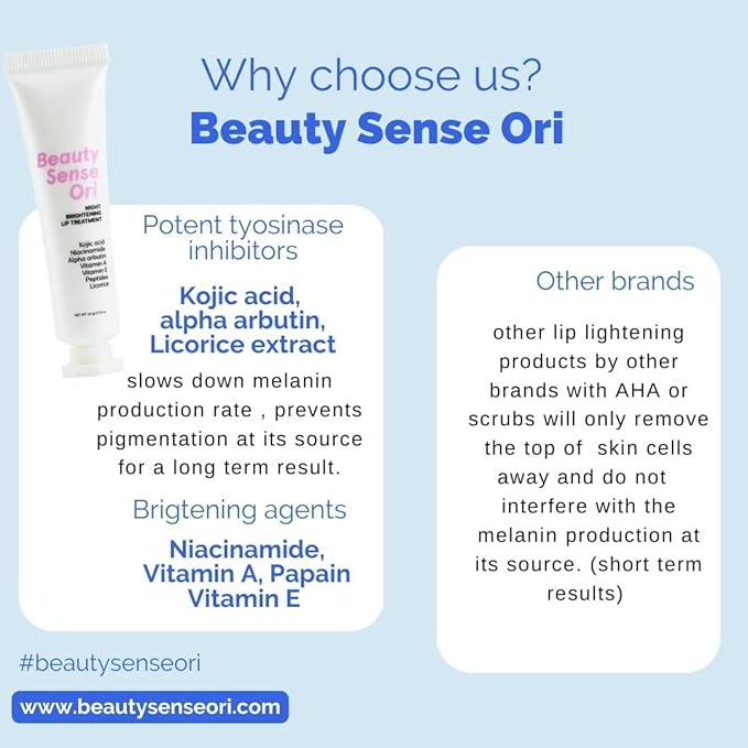 Potent brightening Lip Balm for dark lips & smokers lips, kojic acid, alpha arbutin, niacinamide, licorice, vitamin A, Carefully formulated for lips.-Velvo Beauty