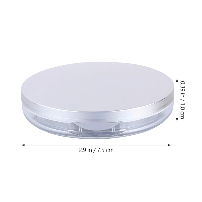 Artibetter Empty Reusable Powder Box 2pcs Loose Powder Containers with Elasticated Net Sifter, Mirror and Puff 5g Loose Powder Compact Case Air Cushion Case for DIY Makeup and Travel ( ) Travel Powder-Velvo Beauty