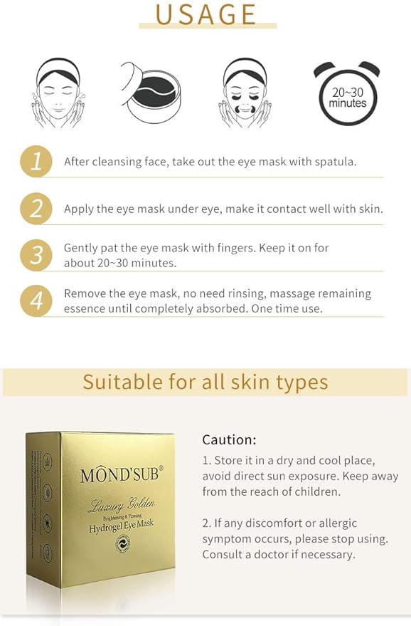 Collagen-Enriched Eye Mask Eye Gel Patches - 30 pairs with 24k Gold (Pack of (15pairs))-Velvo Beauty