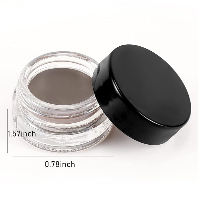 Boobeen 2 Pcs Eyebrow Pomade Cream, Waterproof Brow Pomade Gel High Pigmented Long-lasting for Natural Eyebrow Makeup, Suitable for Everyone-Velvo Beauty