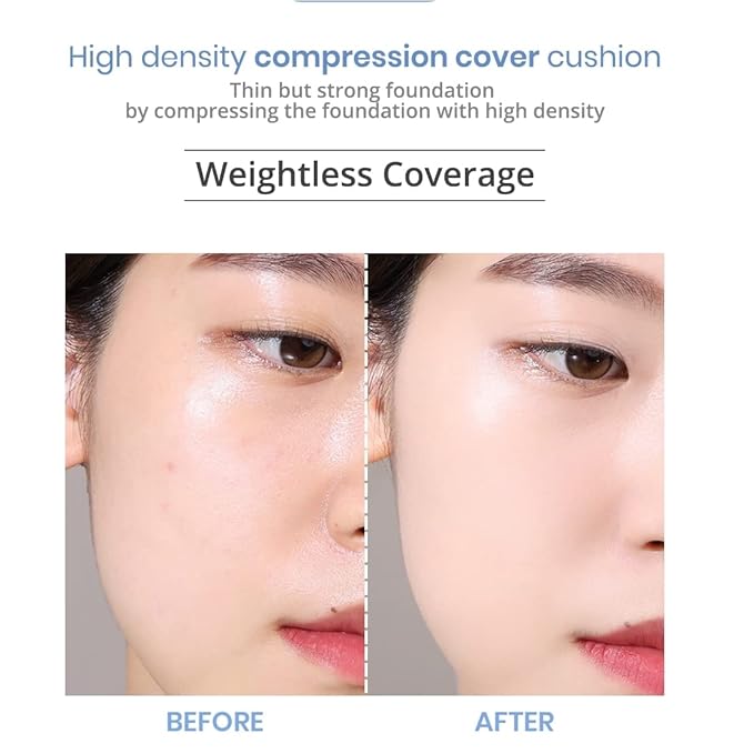 S2ND Zero Fit Matte Cushion Natural Coverage Foundation Air Cushion, Long-Lasting Hydrating Compact (#Pure Light (#17~19))-Velvo Beauty