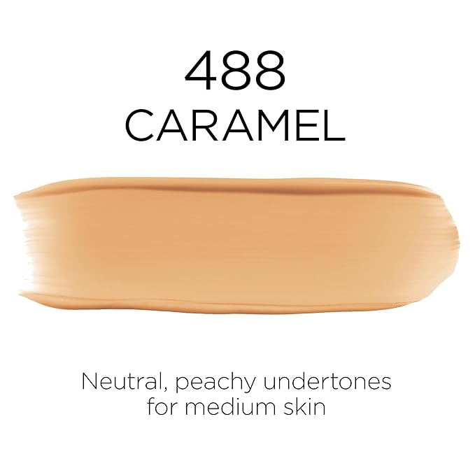L'Oreal Paris Makeup Infallible Up to 32 Hour Fresh Wear Lightweight Foundation, 488 Caramel, 1 Fl Oz, Packaging May Vary-Velvo Beauty