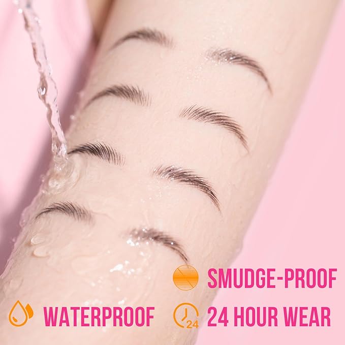 iMethod Curved Eyebrow Pen and Brow Gel Clear - Eyebrow Pencils for Women with Natural Hair Like Strokes, Eyebrow Makeup for All-Day Defined, Waterproof, Smudge-proof, Dark Brown-Velvo Beauty