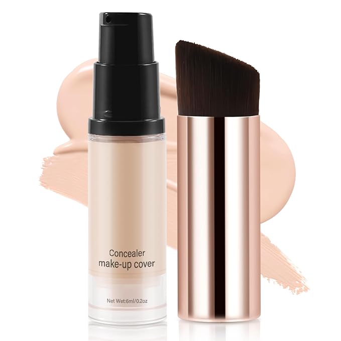 2pcs Liquid Concealer Set with Brush,Full Cover,Concealer Wand with Matte Finish,Corrects，Covers，Long Wear Up to 24hr-Velvo Beauty