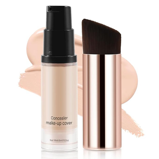 2pcs Liquid Concealer Set with Brush,Full Cover,Concealer Wand with Matte Finish,Corrects，Covers，Long Wear Up to 24hr-Velvo Beauty
