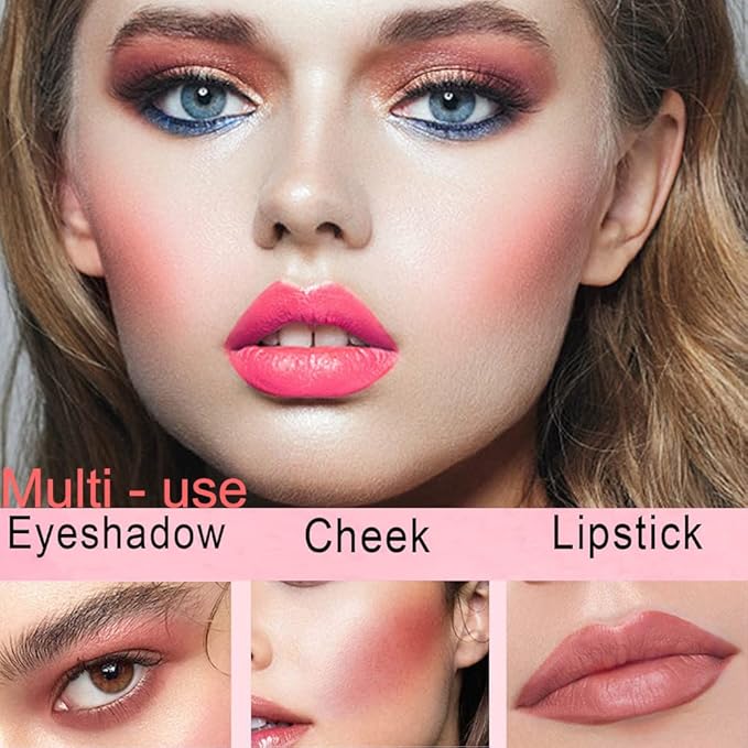 Blush Beauty Wand, Liquid Blush Contour Wand with Cushion Applicator, Smooth Cream Blush Wand Natural Matte Finish, Lightweight Blendable Blush Stick Makeup for Cheek,106 Peach Pink-Velvo Beauty