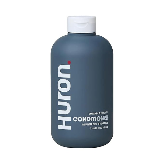 Huron Men’s Conditioner - Lightweight, Hydrating Conditioner - Eliminates Frizzy Hair, Moisturizes, & Restores Shine - Clean & Invigorating Scent - 100% Vegan Ingredients & Cruelty-Free - 11.8 Fl Oz-Velvo Beauty