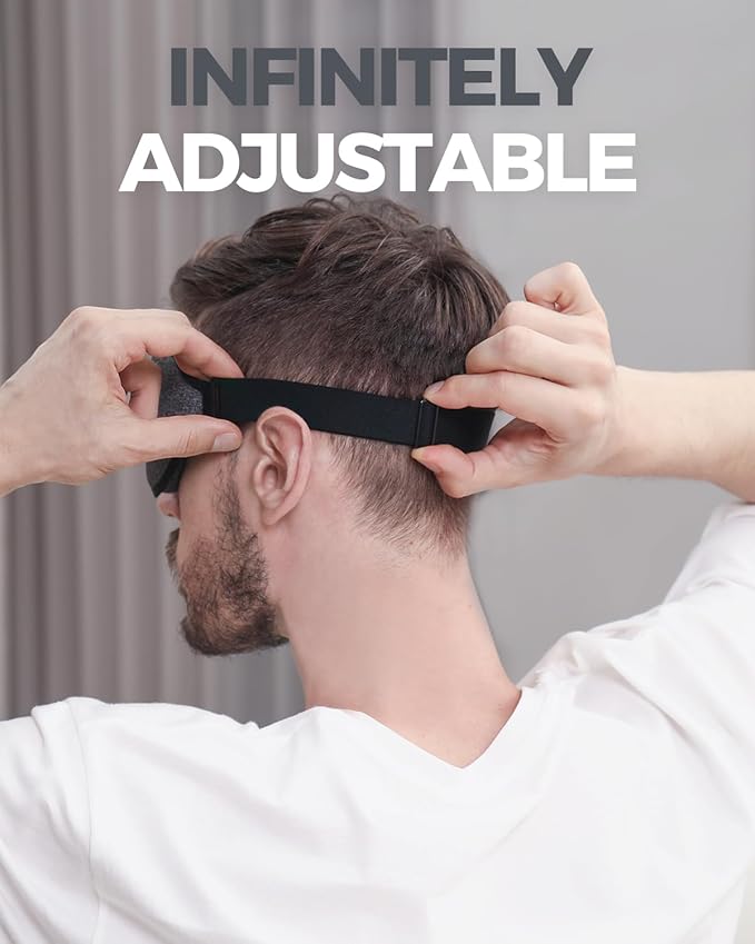 MZOO Luxury Sleep Mask for Back, Side Sleeper, Complete Light Blocking Sleeping Eye Mask Night Blindfold, 3D Zero Pressure & Spacious for Lash Extensions, Breathable Soft Eye Cover Flight Nap Travel-Velvo Beauty