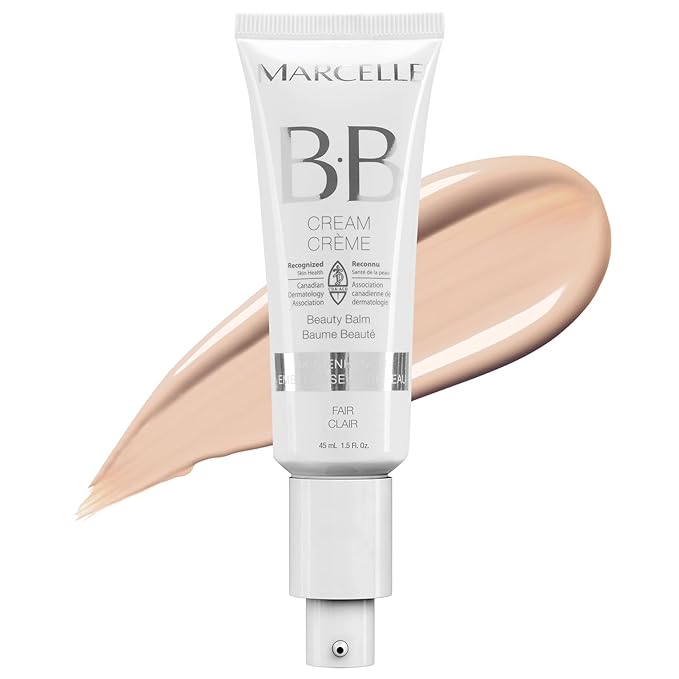Marcelle BB Cream Beauty Balm - Fair Tinted Moisturizer, Lightweight Hydration, Hypoallergenic, Non-Comedogenic, Fragrance & Oil-Free, Cruelty-Free, 45mL-Velvo Beauty