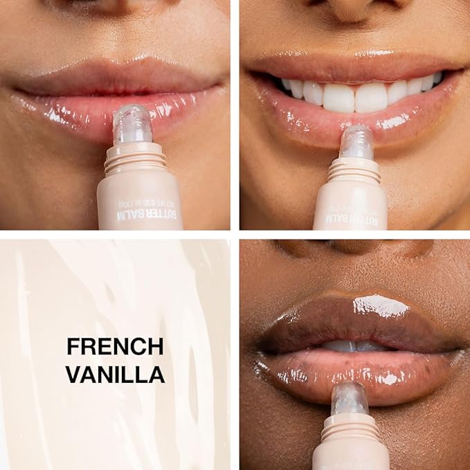 Palladio Butter Balm - Hydrating Lip Balm with Sheer Tint, Aloe, Peptides, Shea Butter, and Vegan Formulation for Instant Moisture, Shine, and Soothing Lip Care, French Vanilla-Velvo Beauty