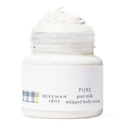 Beekman 1802 Whipped Body Butter Cream with Goat Milk - Deeply Moisturizes, Softens Skin - Natural & Gentle for All Skin Types - Non-Greasy, Cruelty-Free, 8 oz-Velvo Beauty