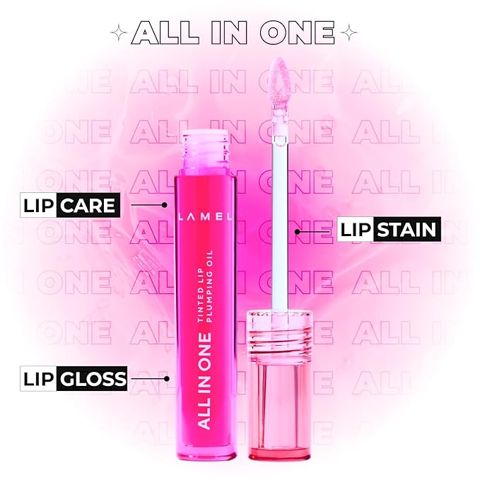 All-in-One Lip Tinted Plumping Oil - Universal Color & Moisture, Soft Balm for Day & Night Use, Lip Mask&Lip Gloss - Long-Lasting & Scented, Berry Ice 404-3ml/0.1fl.oz-Velvo Beauty