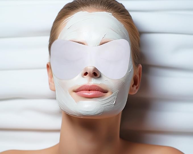 PENTA ANGEL Disposable Eye Mask Paper 50 Sheets Non Woven Eye Care Patches Cotton Spa Eye Pads Covers for Facial Skincare (50)-Velvo Beauty